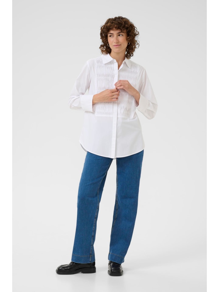 

Рубашка с длинными рукавами - NatinkaPW, прямой крой, ярко-белый PART TWO