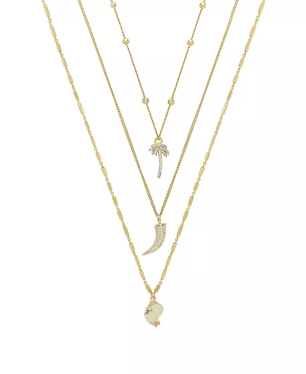 

Комплект ожерелий «В тропиках» Ettika, gold