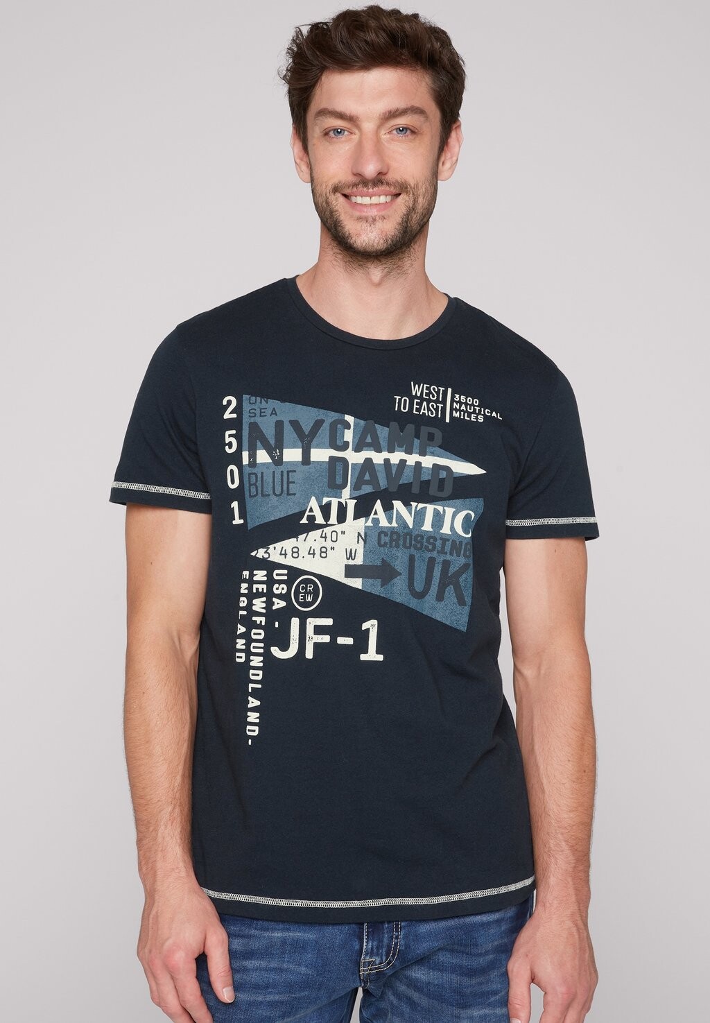 

Футболка с принтом ARTWORK Camp David, цвет blue navy
