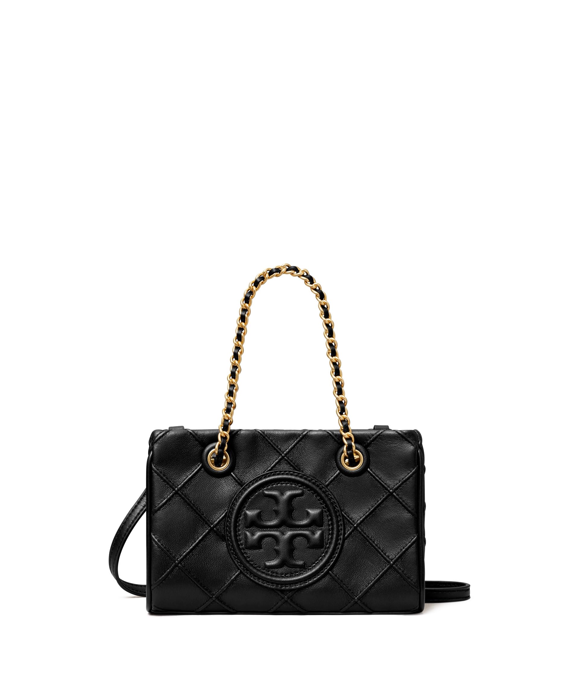 

Сумка-тоут Tory Burch Fleming Soft Mini Chain Tote, черный