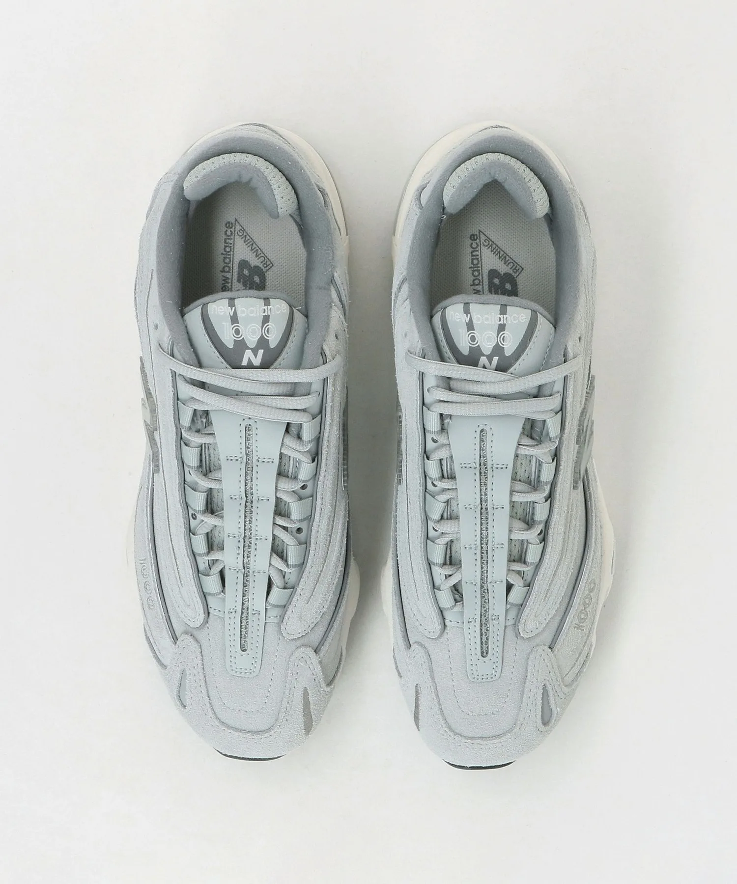 Мужские кроссовки из натуральной кожи 1000 New Balance серые — фото 4