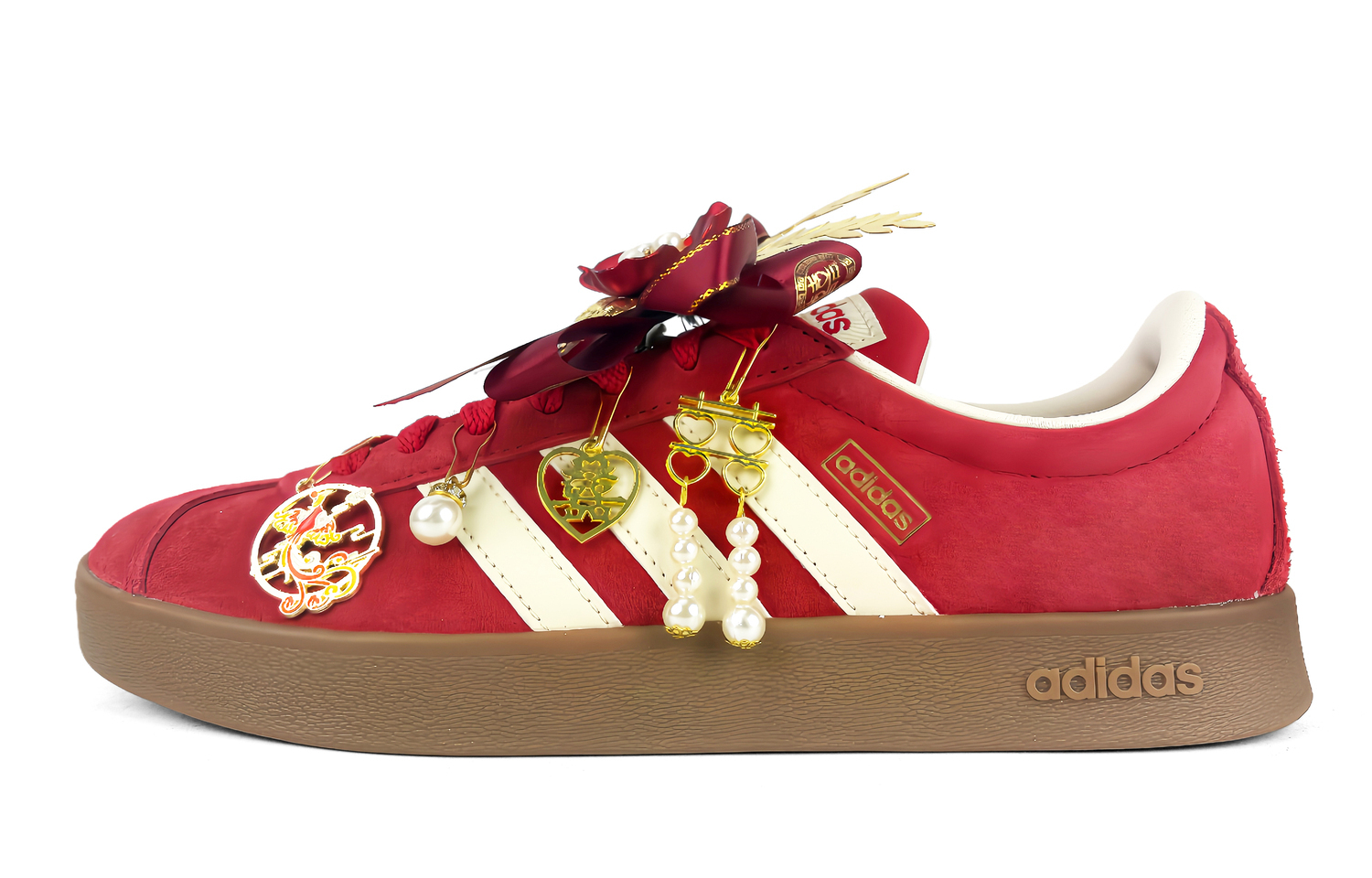 

Adidas Кроссовки для скейтбординга VL Court Classic Forever Lightweight Low top, унисекс, красные