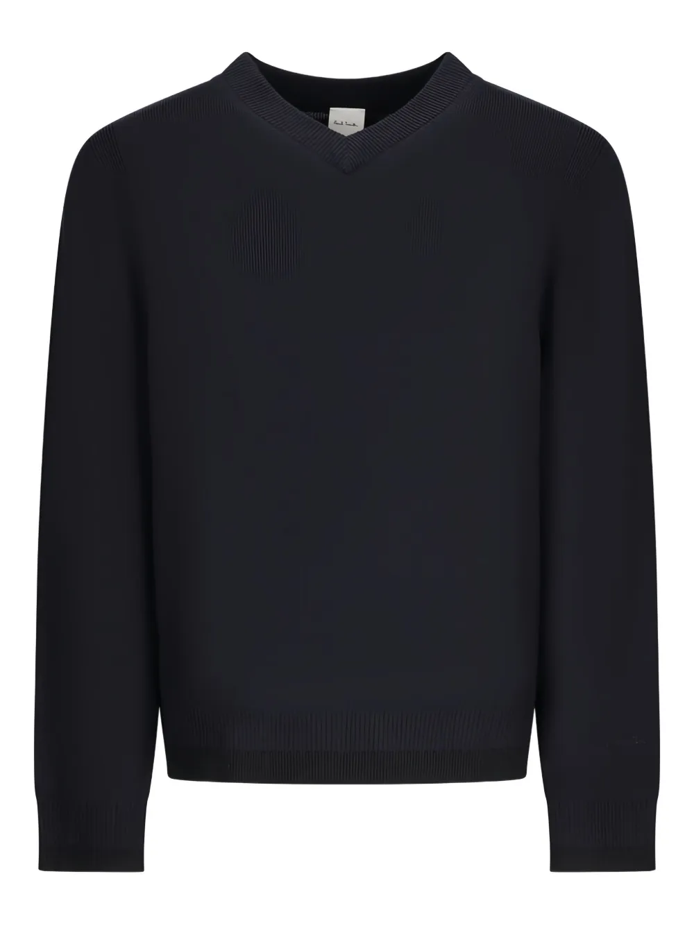 

Свитер в рубчик с V-образным вырезом Paul Smith, синий