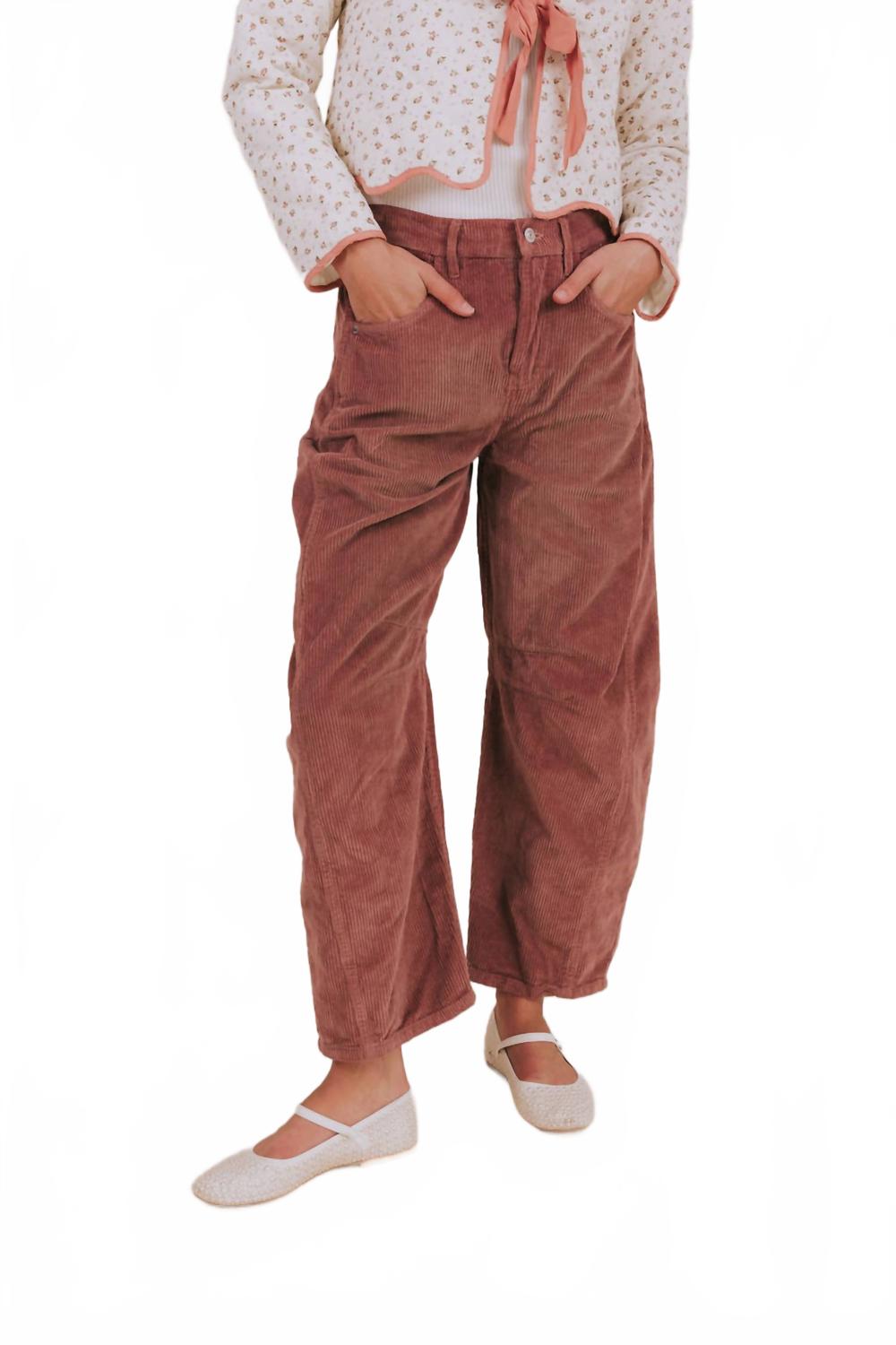 

Брюки-бочонок Mid Rise Withered Rose Free People