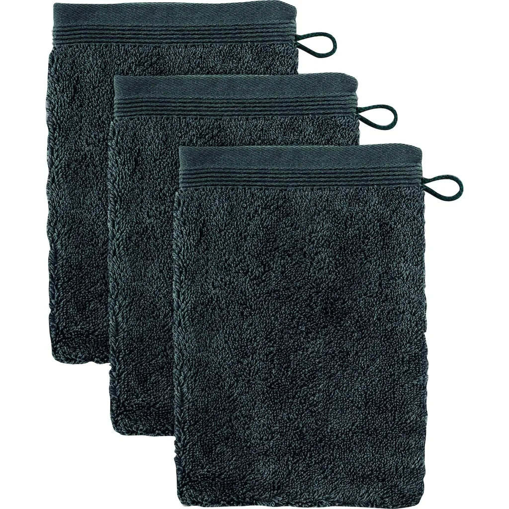 

Мочевая варежка для умывания Superwuschel Набор варежек для умывания с бордюром, 100% хлопок премиум-класса, мягкая Möve, темно-серый