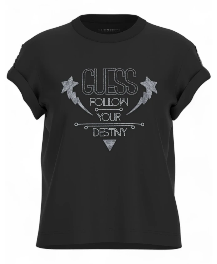 

Черная футболка с коротким рукавом w5ri06i3z14jblk Guess, черный