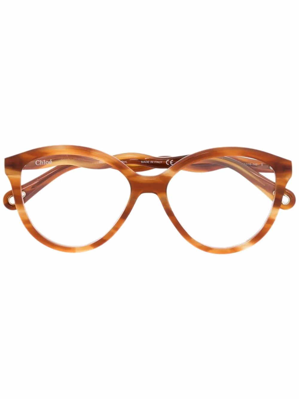 

Очки в круглой оправе черепаховой расцветки Chloé Eyewear, коричневый