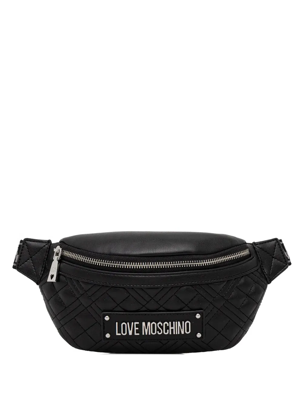 

Поясная сумка с стеганым дизайном и застежкой-молнией Love Moschino, черный