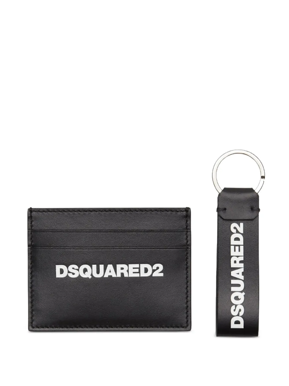 

Комплект из картхолдера и брелока с логотипом DSQUARED2, черный