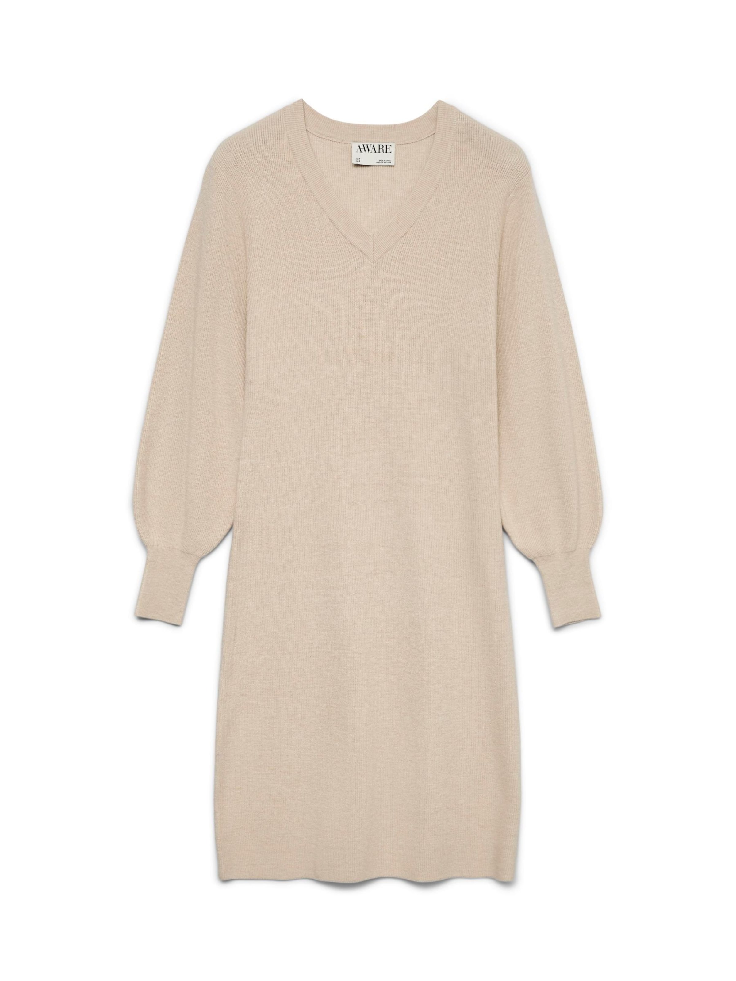 

VERO MODA Вязаное платье 'AWAlexandra' в цвете Camel