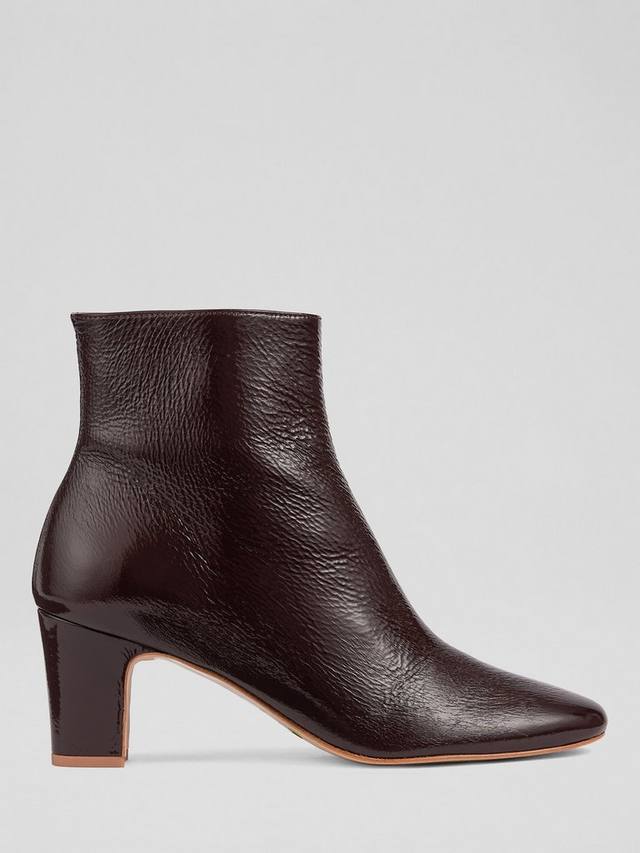 Conway Crinkled Patent ботинки до щиколотки L.K.Bennett, Burgundy