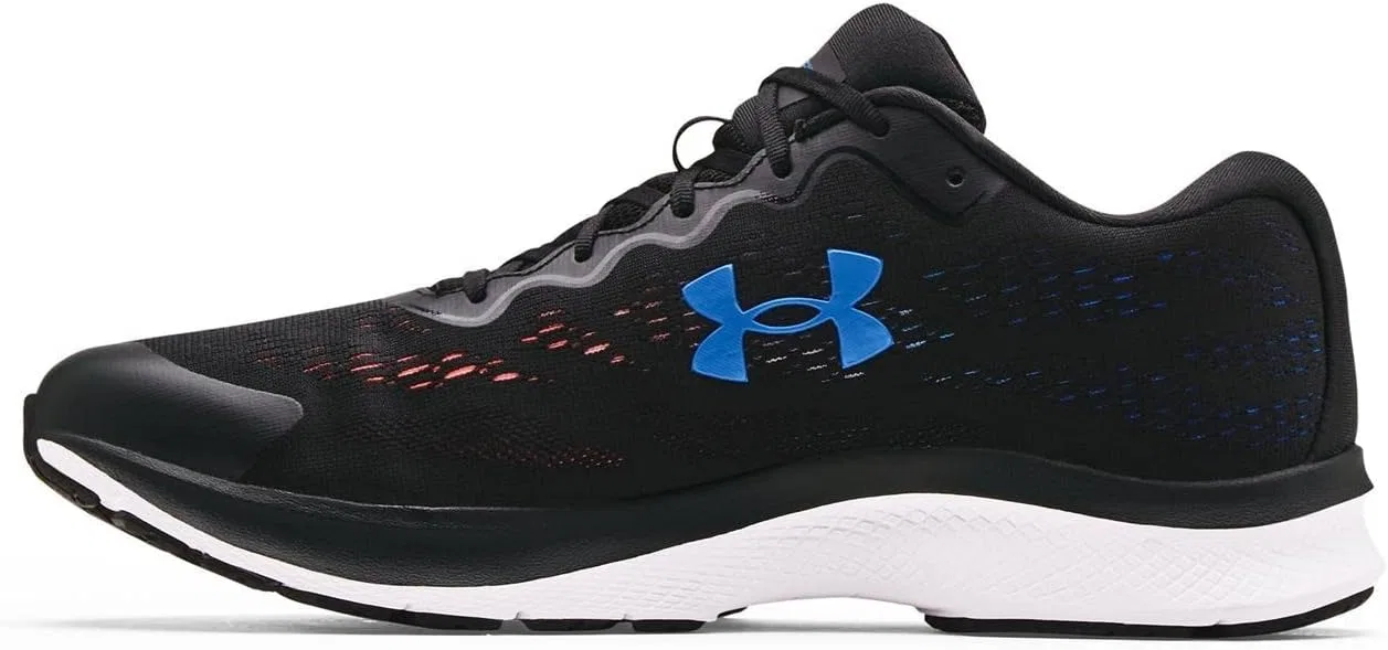 Мужские кроссовки Under Armour Charged Bandit 6: дышащие и легкие спортивные кроссовки с хорошей амортизацией, прочные беговые кроссовки с технологией Charged Cushioning, Black 006 White — фото 3