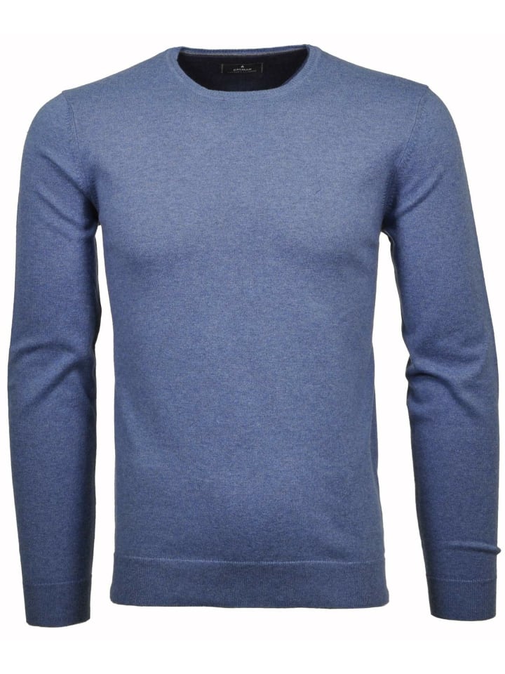 

Мужской свитер с круглым вырезом синего цвета Ragman