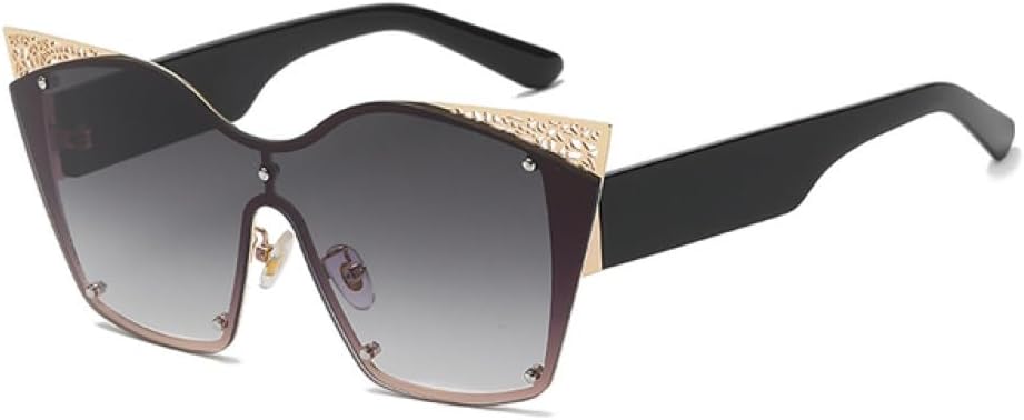 

Солнцезащитные очки большого размера 2027 года для женщин, модные градиентные очки с полой конструкцией, винтажные женские очки, женские солнцезащитные очки MTZJH, Black Grey