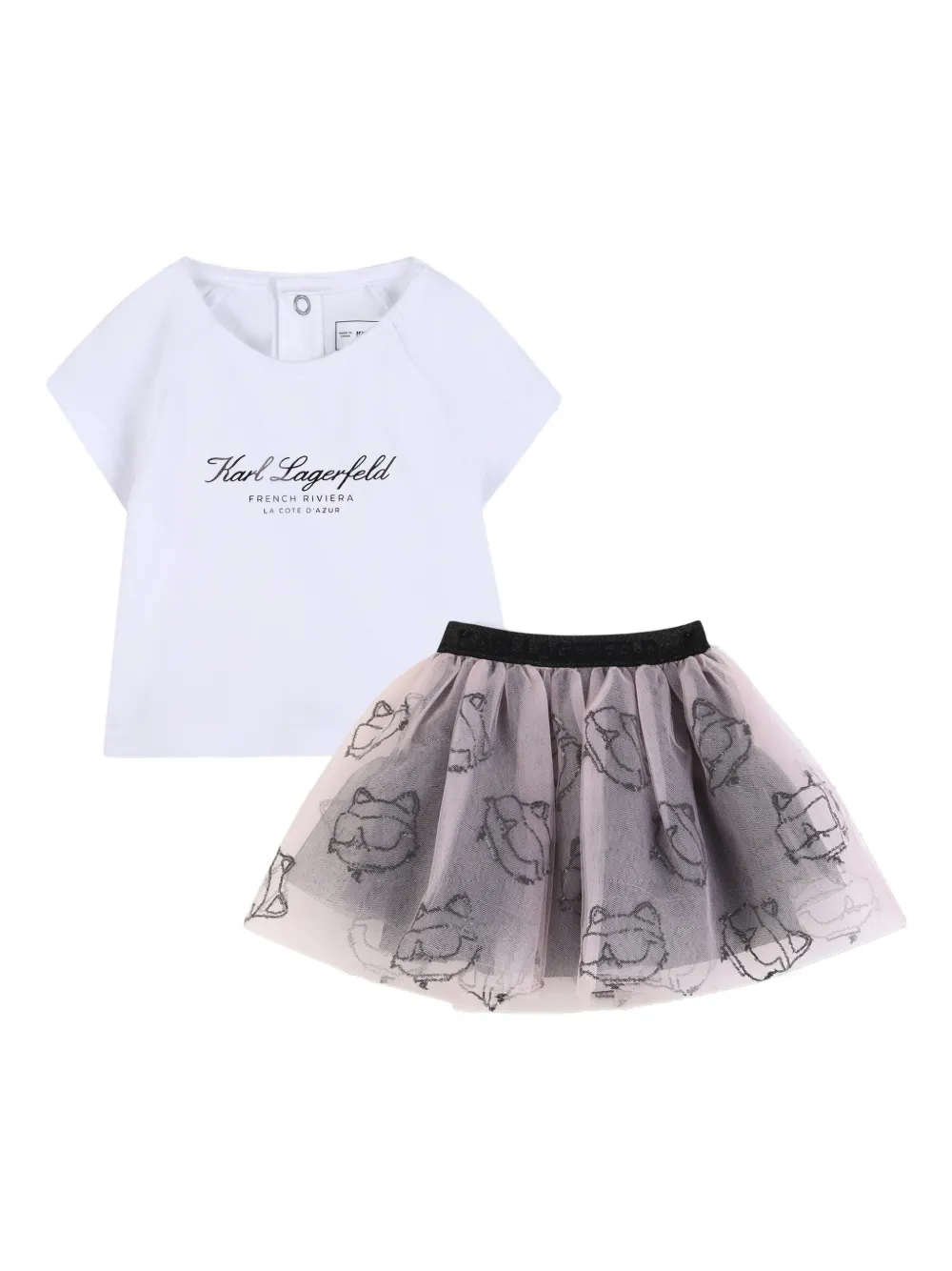 

Комплект с юбкой ikon choupette KARL LAGERFELD KIDS, розовый