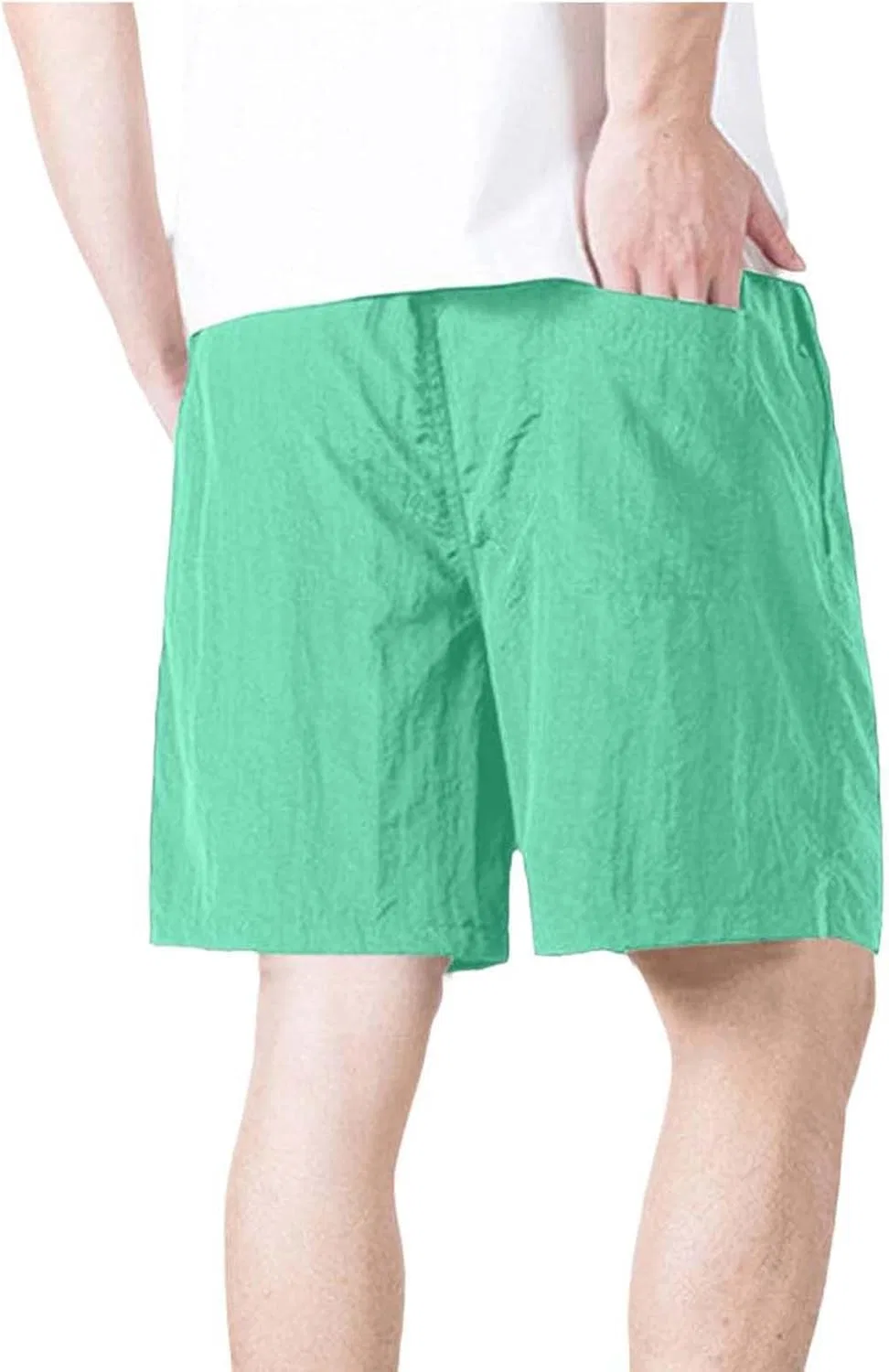Шорты мужские карго, легкие, с эластичным поясом, Mint Green — фото 3