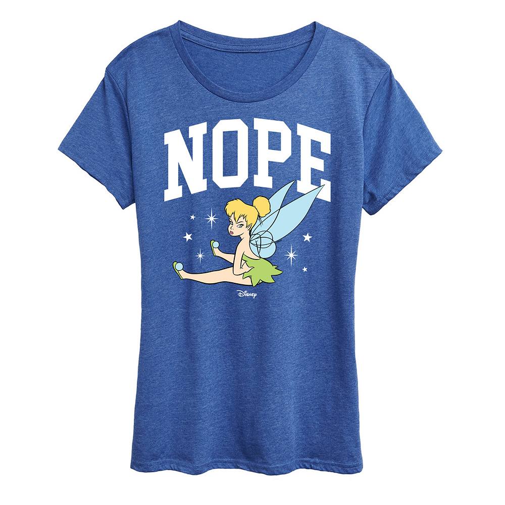 

Женская футболка Disney's Tinker с рисунком Bell Nope, цвет Heather Royal Blue