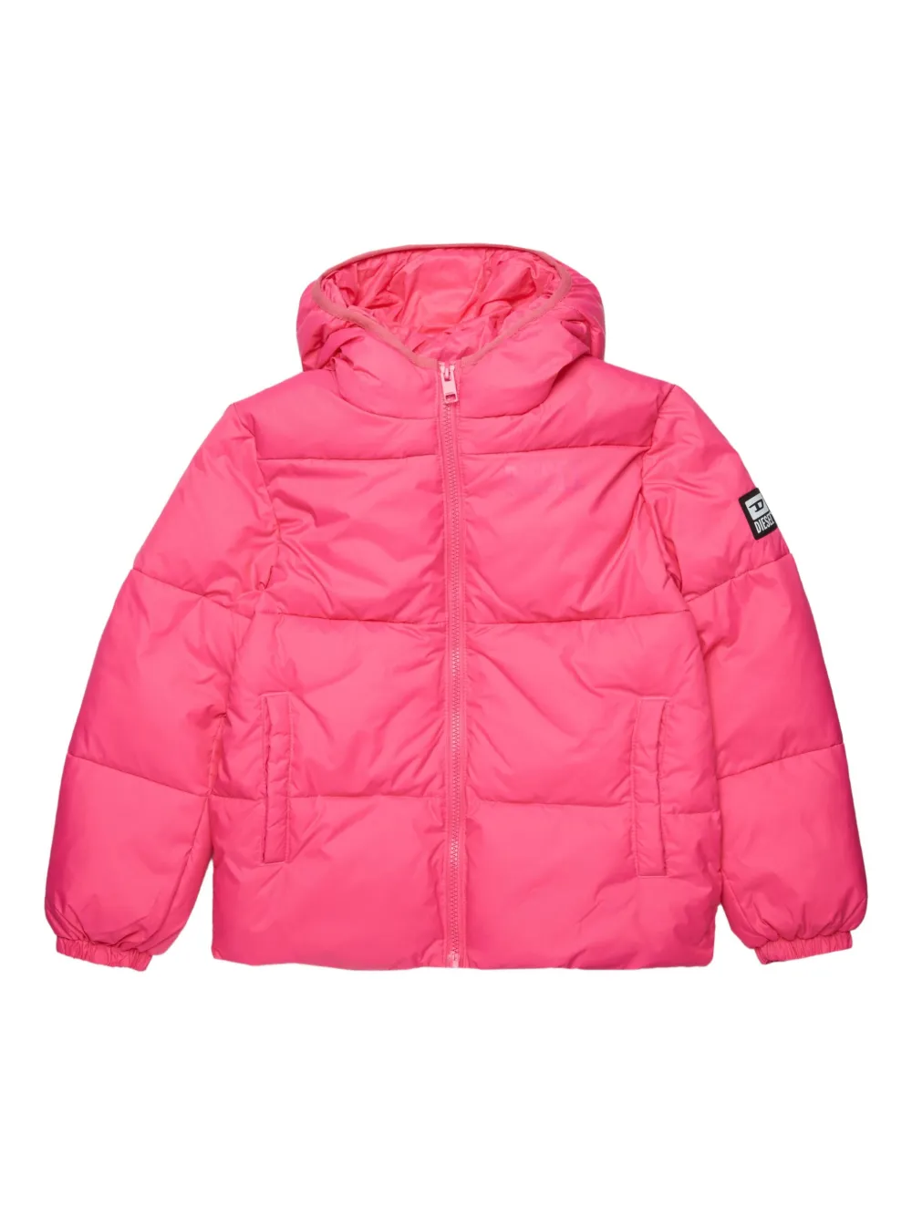 

Пуховик с капюшоном Diesel Kids, розовый