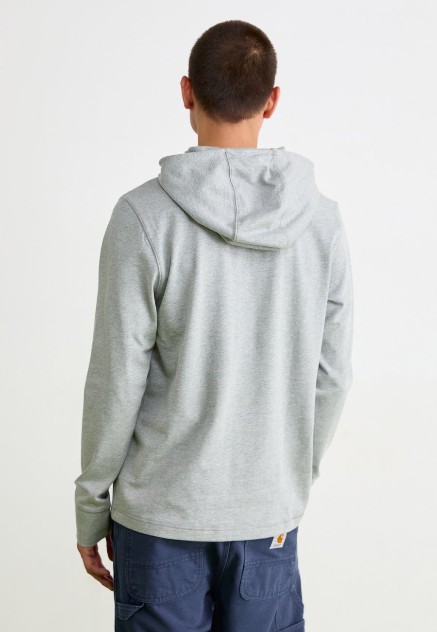 Толстовка Nike Sportswear CLUB HOODIE, Dark Grey Heather/Lt Smoke Grey/White/Grey — фото 3