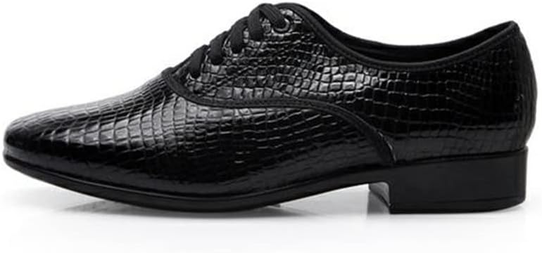 

Мужские латинские танцевальные туфли JUODVMP, дышащие, каблук 1, кожа, для бальных и танго, модель 401, Black-lhd-stw-rubber Sole