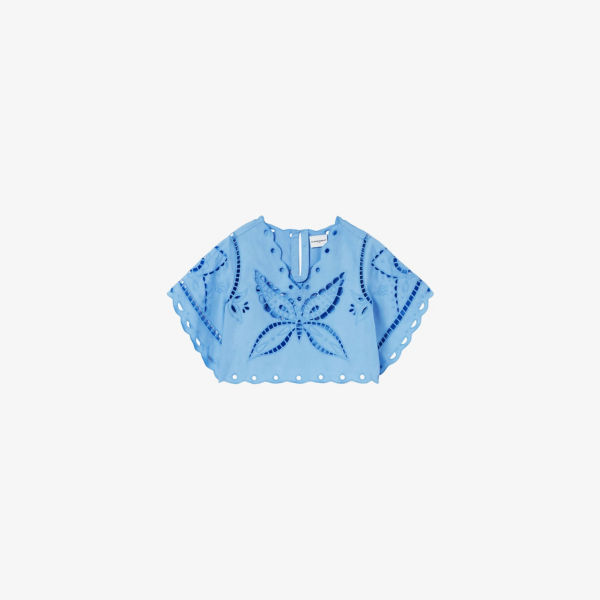 

Блуза Claudie Pierlot с вышивкой бабочки, синий
