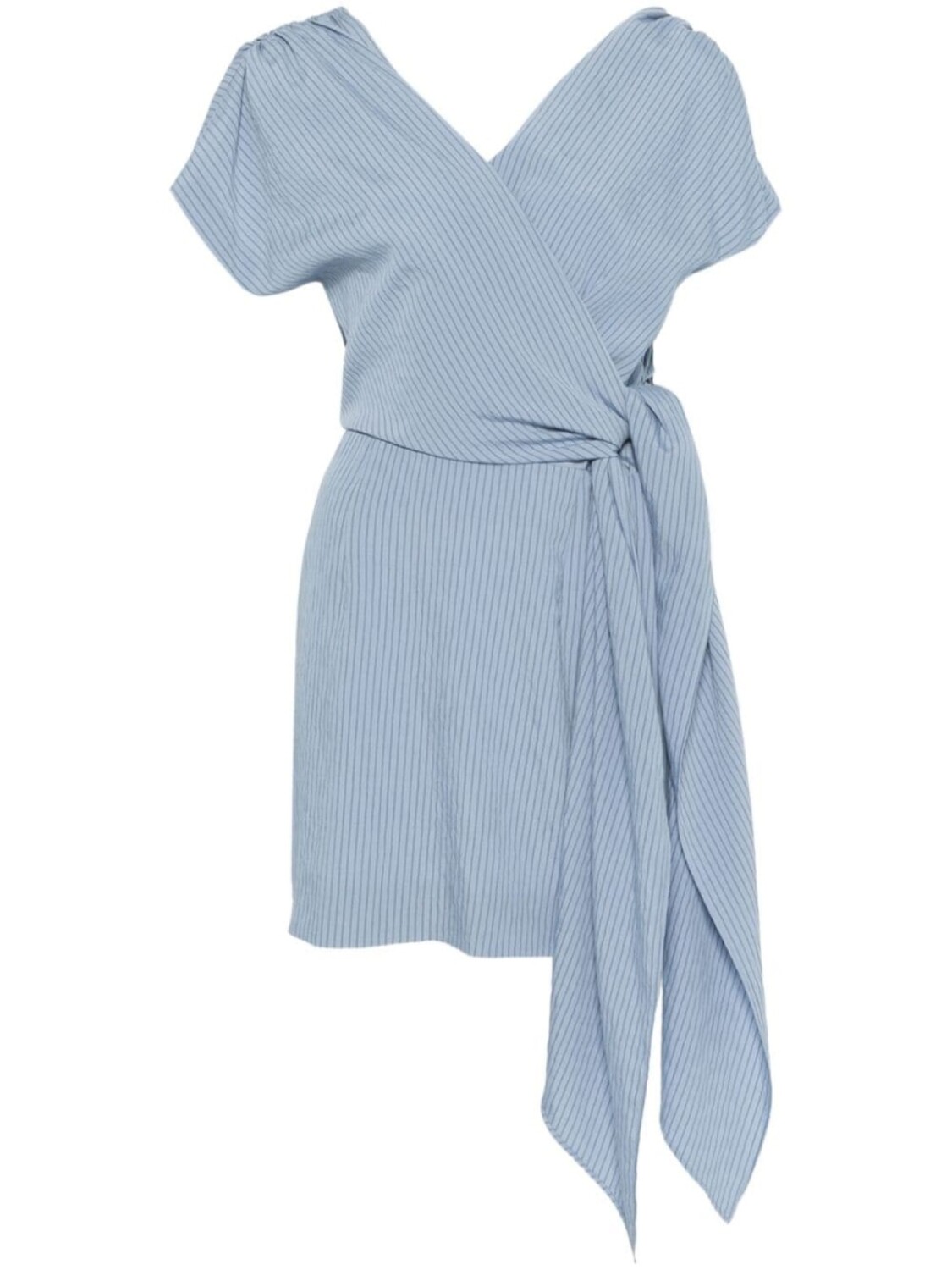 

Мини-платье Claudie Pierlot в полоску с запахом, синий