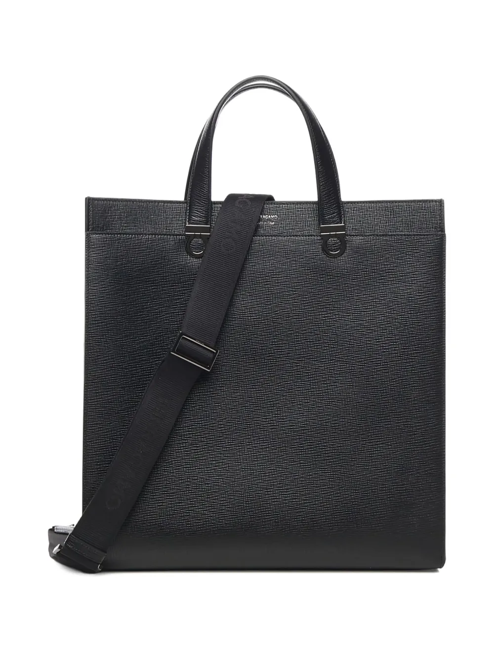 

Кожаный портфель с двумя ручками Ferragamo, черный