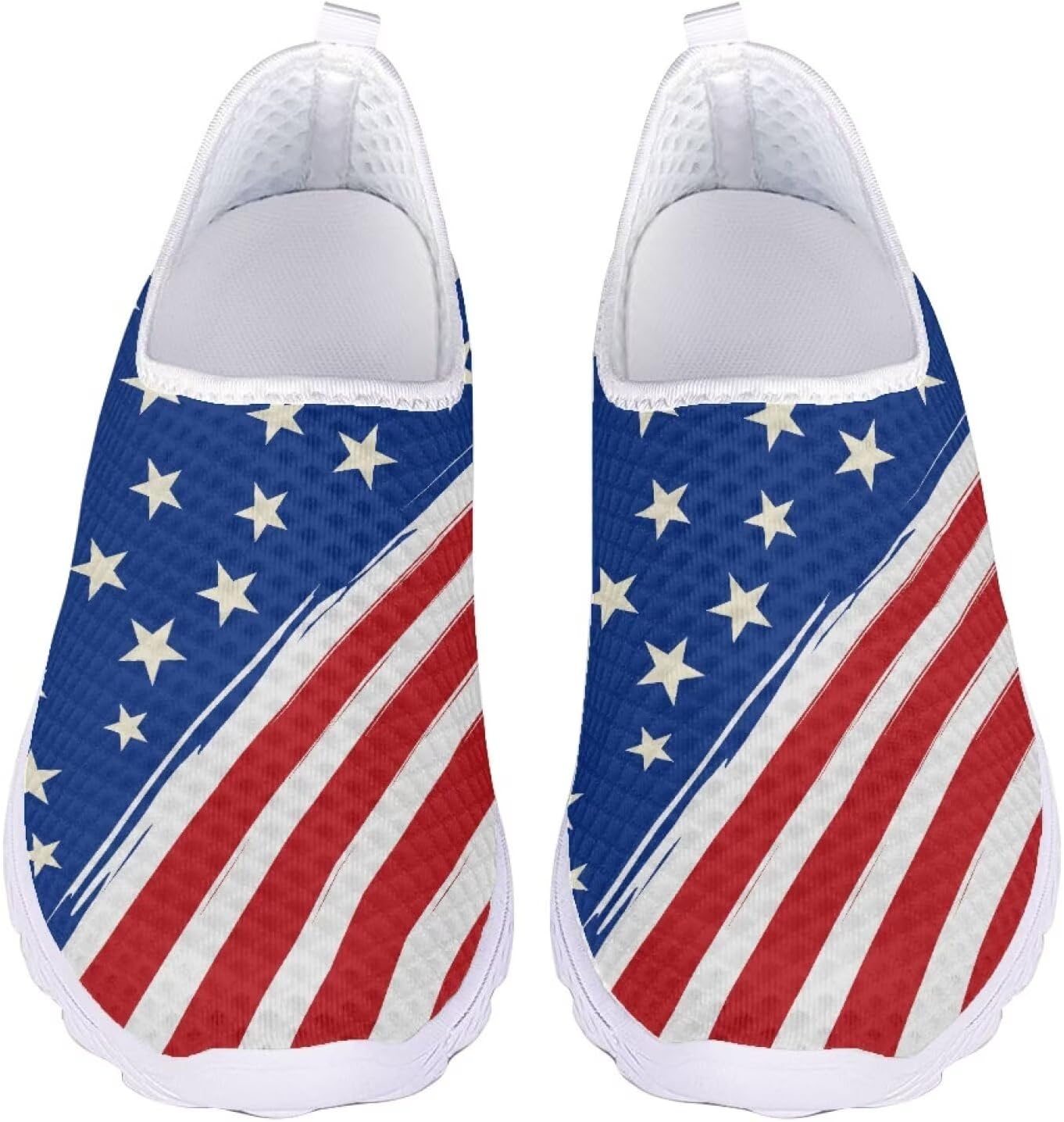 

Кеды Belidome Slip On Clipper для женщин и мужчин, повседневная комфортная обувь для ходьбы и бега, A American Flag Usa