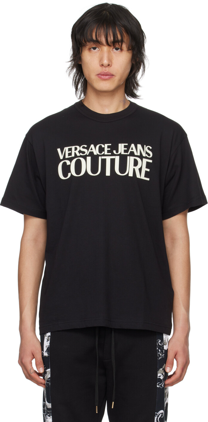 

Черная футболка с принтом Versace Jeans Couture, цвет Black