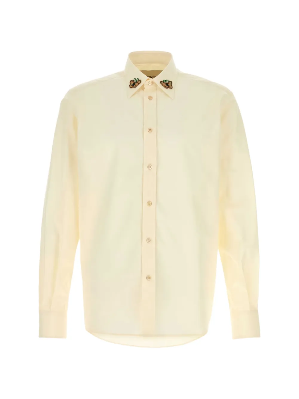 

Кремовая рубашка из поплина Valentino Garavani, бежевый