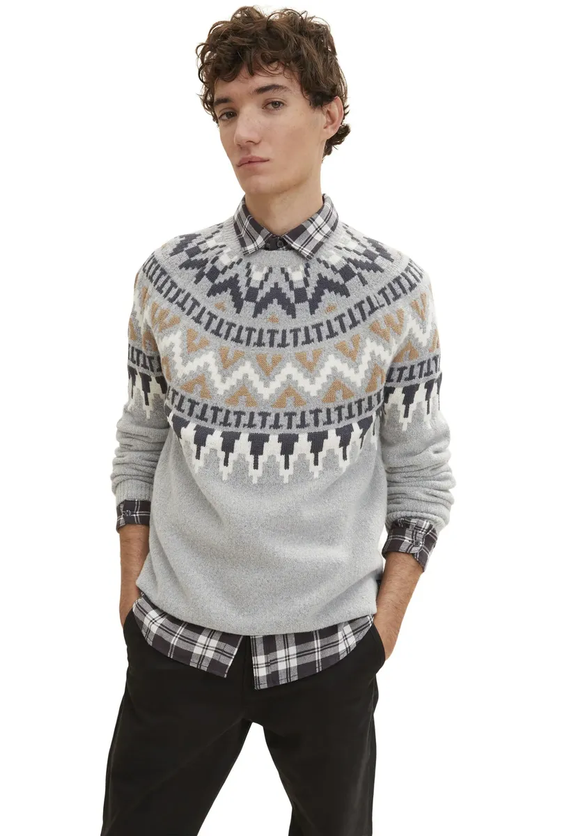 

Джинсовый вязаный свитер TOM TAILOR Tom Tailor Denim, цвет Grey Based