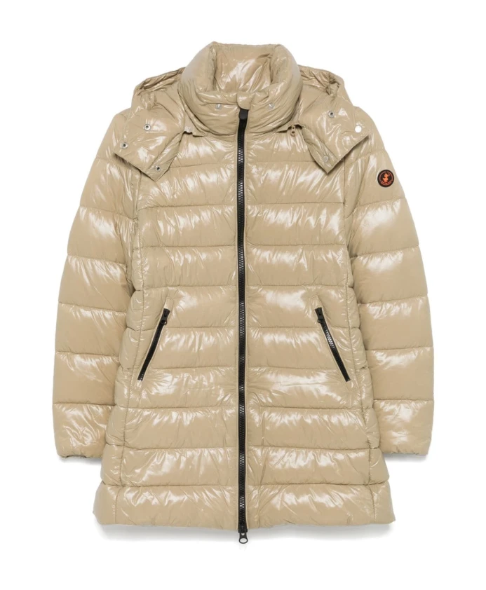 

Ветрозащитная куртка с отстегивающимся капюшоном, окрашенная в цвет ткани. Save The Duck, бежевый