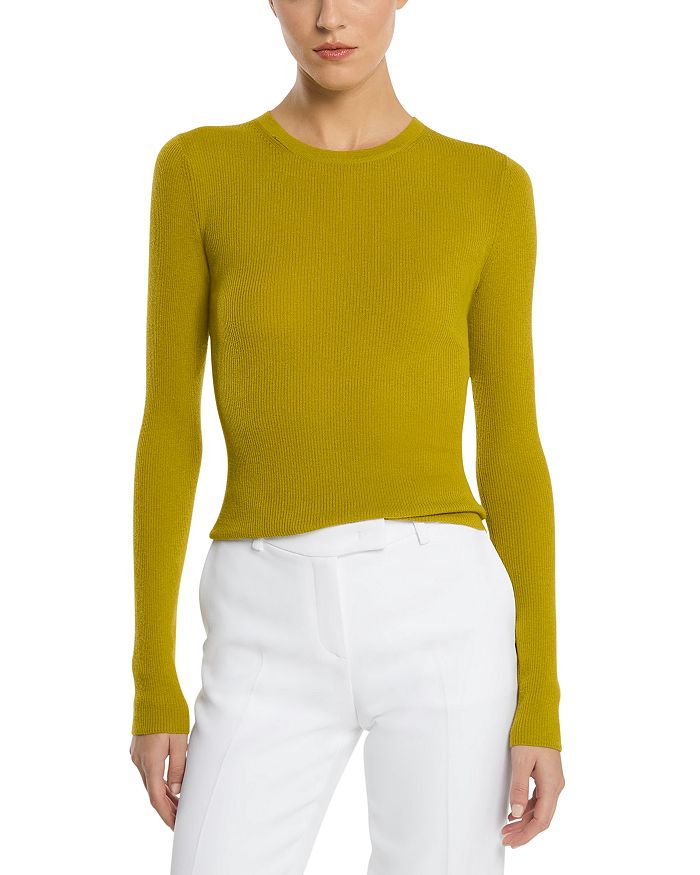 

Кашемировый джемпер Hutton с резинкой Michael Kors Collection, зеленый