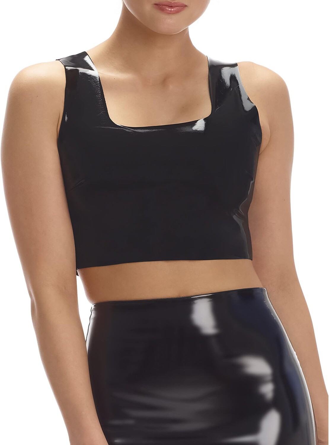 

Топ Faux Patent Leather Crop Top FLT110 Commando, черный