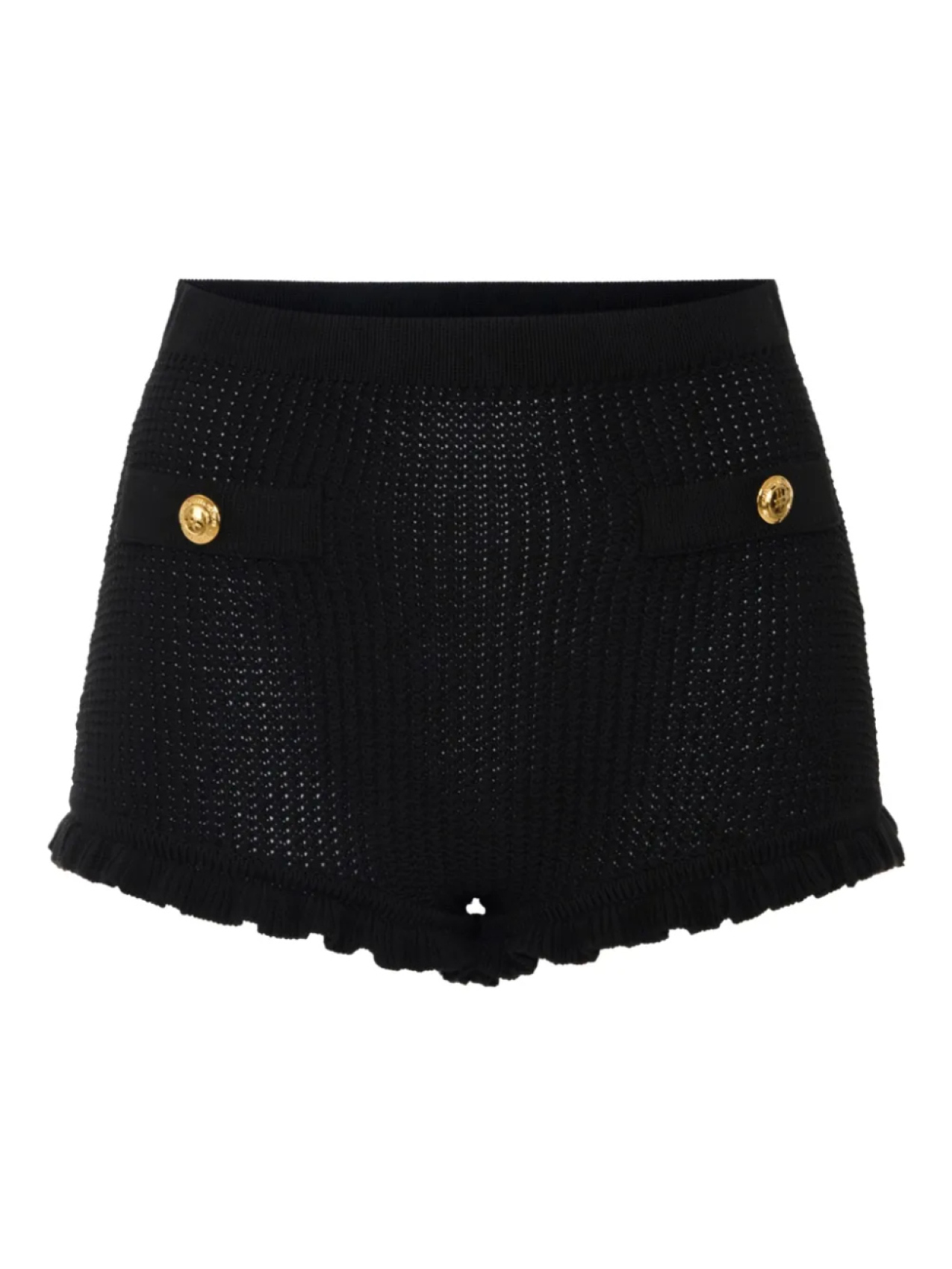 

Трикотажные шорты с пуговицами Elisabetta Franchi, черный