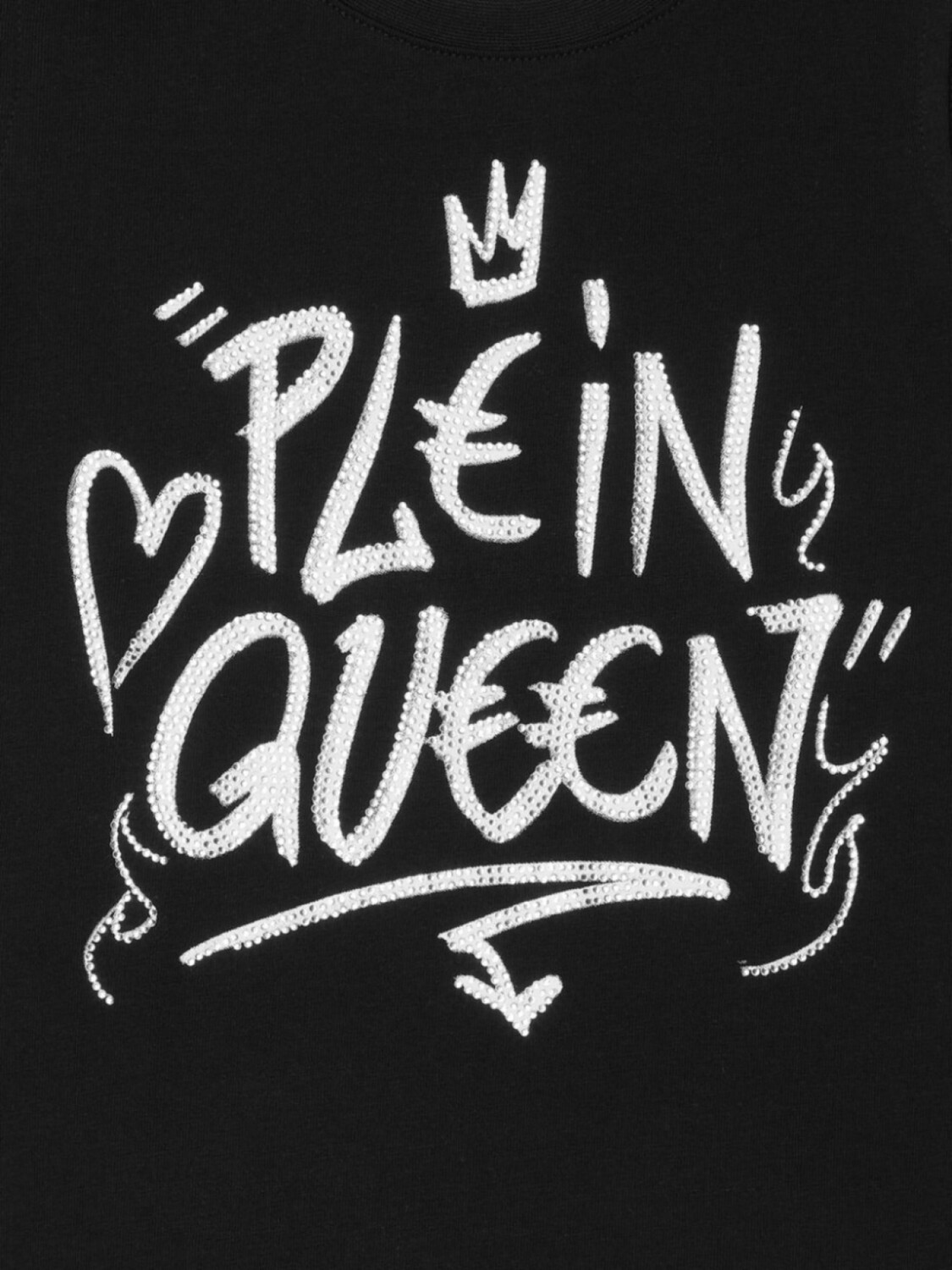 Philipp Plein футболка с кристаллами и принтом граффити, черный — фото 3