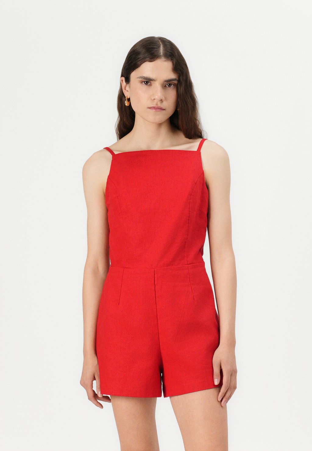 

Комбинезон APRON NECK ROMPER Abercrombie & Fitch, красный