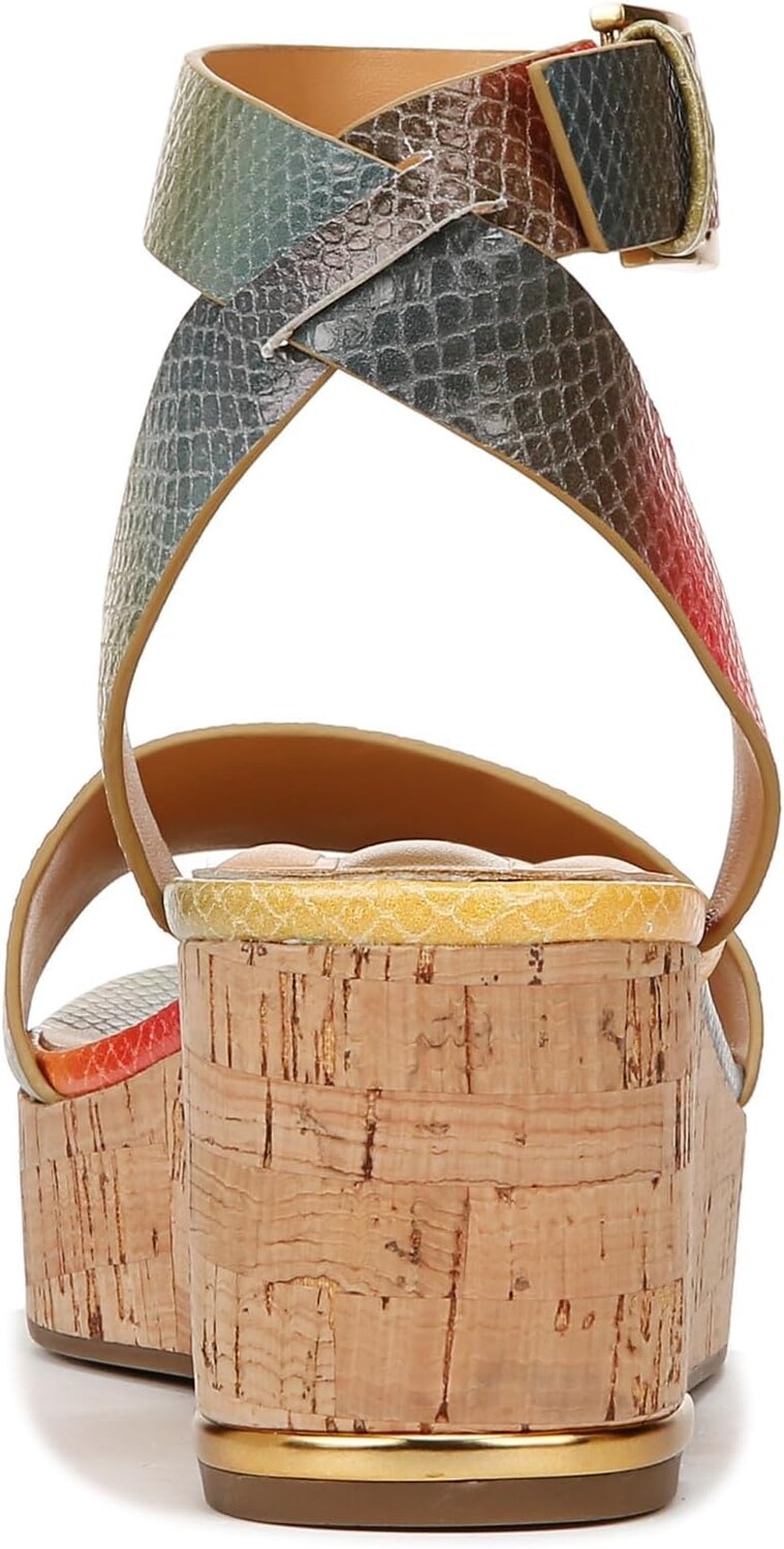 Туфли Franco Sarto Presley Platform Wedge Sandals, цвет Multi Snake Print Faux Leather — фото 4