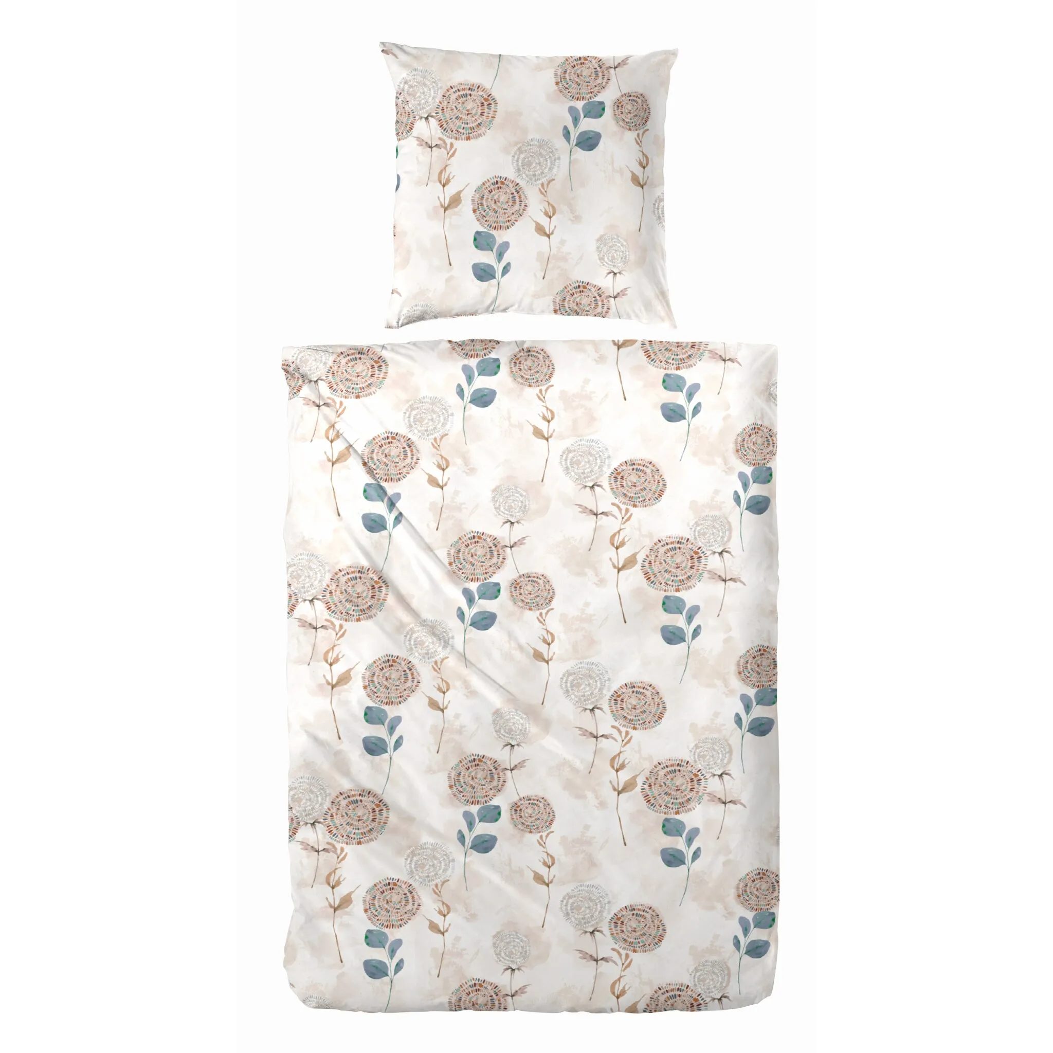 

Постельное белье Primera «Фланелевое постельное белье Fellow Fallflower» с изысканными цветовыми акцентами, бежевый