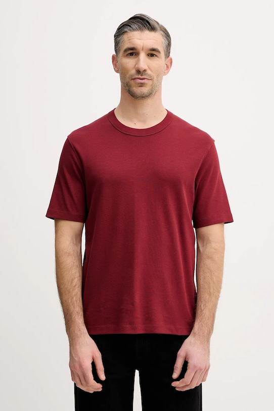 

Хлопковая футболка Sisley, бордовый, Красный, Хлопковая футболка Sisley, бордовый