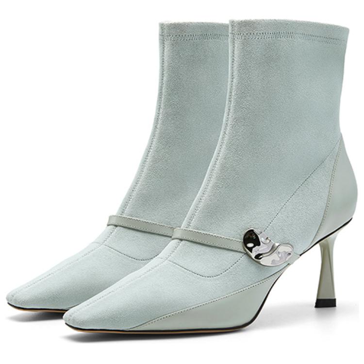 NINE WEST Розовые женские ботильоны на каблуке 7,5 см, цвет Pink — фото 4