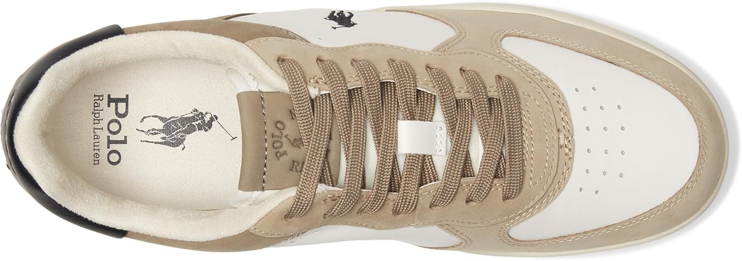 Кроссовки Polo Ralph Lauren Masters Court из нубука и кожи для мужчин, Deckwash White/Tonal Milkshake — фото 2