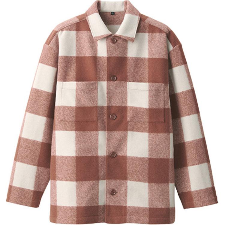 

Куртка мужская Lapel Moderate Others MUJI, коричневый plaid