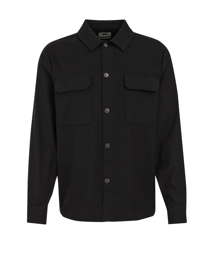 

Рубашка на пуговицах классического кроя WE Fashion, черный