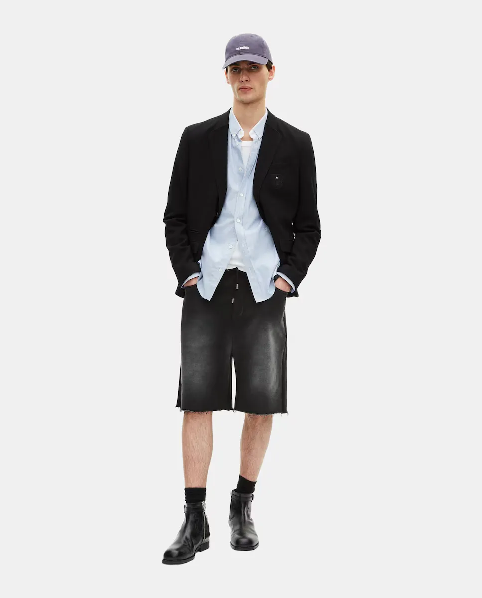 

Шорты-бермуды мужские хлопковые, поношенные The Kooples, черный