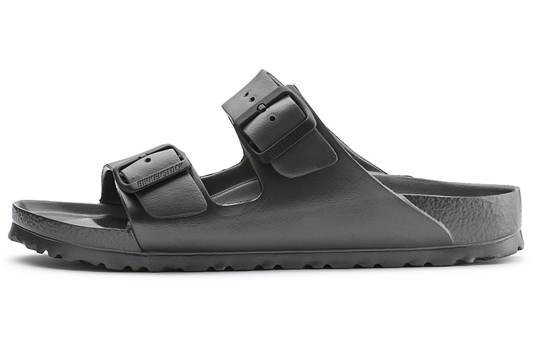 Сандалии Logo debossed Double strap Slides Birkenstock, Gray