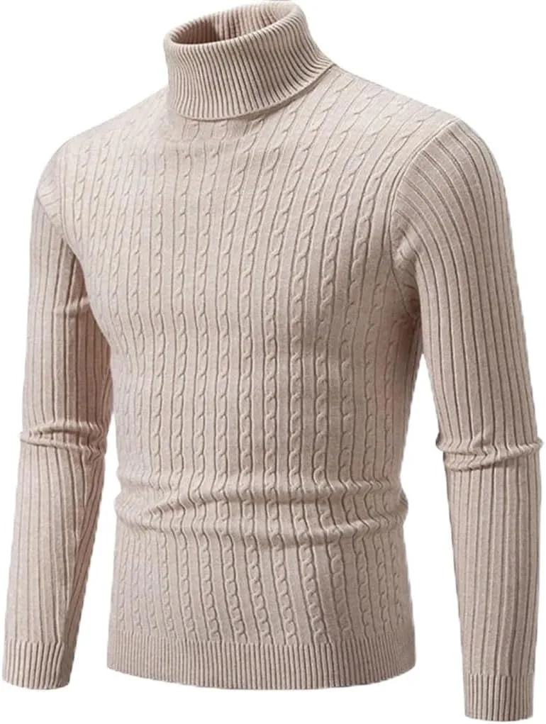 Мужской водолазный свитер Casual Knitted