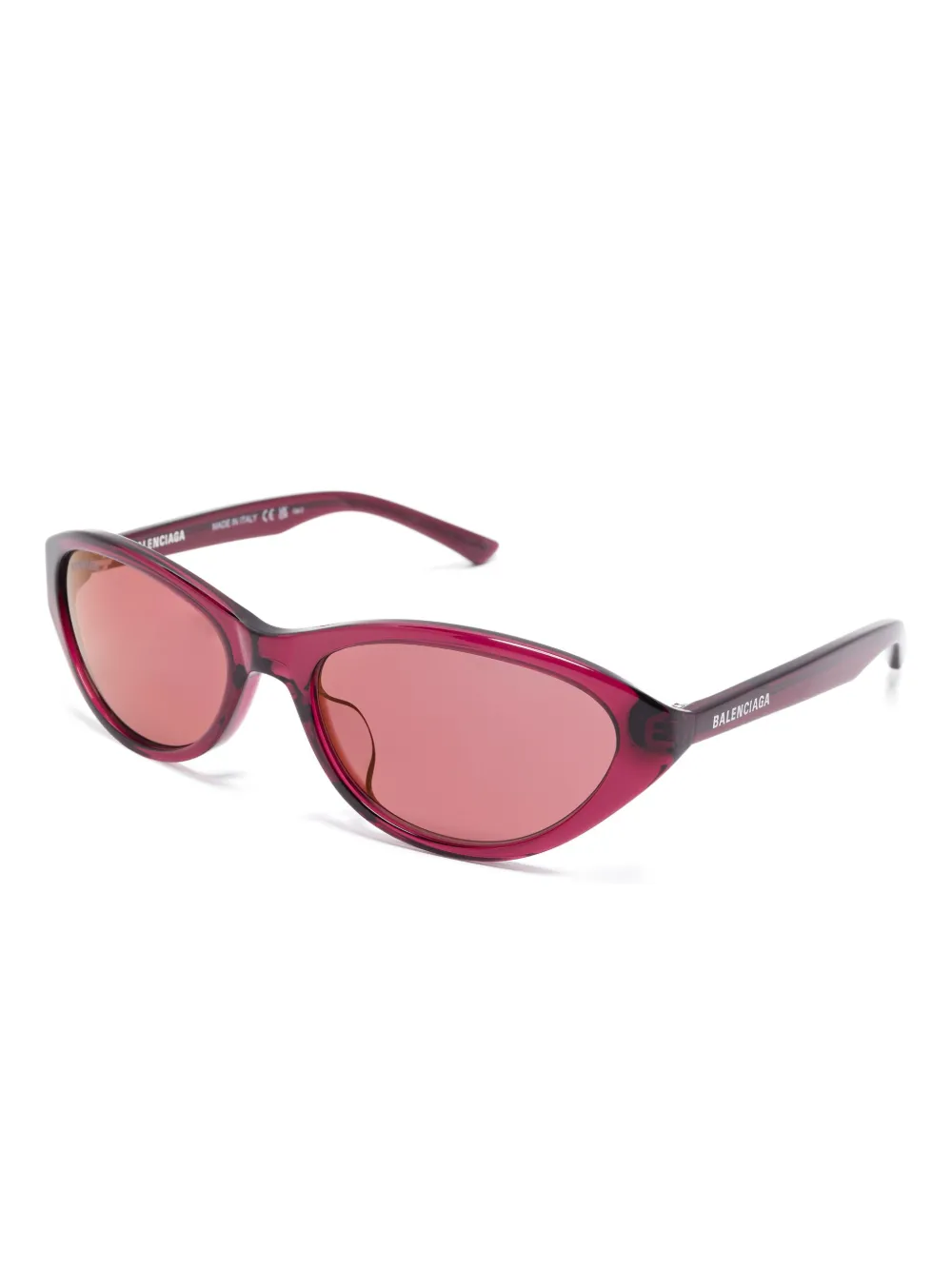 Солнцезащитные очки в оправе 'кошачий глаз' Balenciaga Eyewear, красный — фото 2