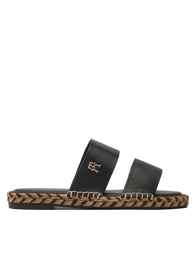 

Эспадрильи Tommy Hilfiger Th Leather Flat Esp Sandal FW0FW07931, черный