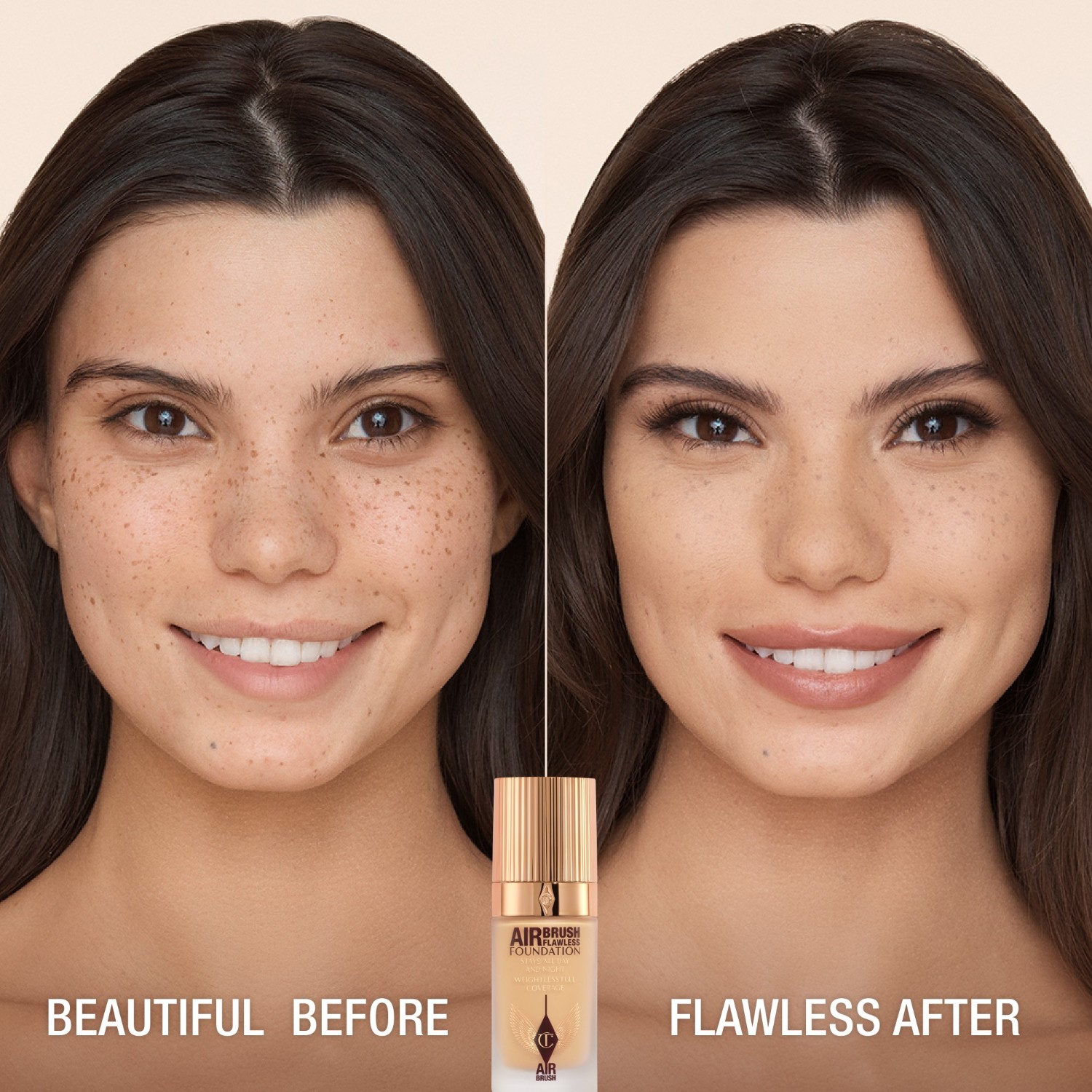 Тональный крем для лица airbrush flawless Charlotte Tilbury, neutral 6, объем 30 мл — фото 2